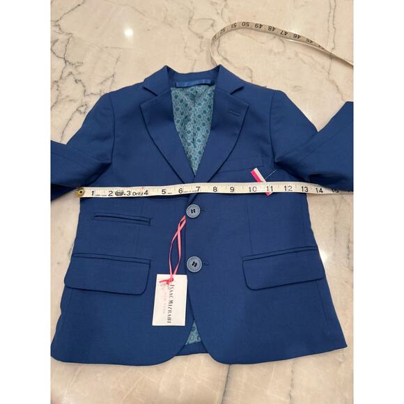 Isaac Mizrahi Blazer 2T Slim Fit Two-Button Blue Formal Jacket Toddler Boys NWT - Picture 7 of 9